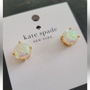 Kate Spade Opal Glitter Gumdrop Earrings NEW